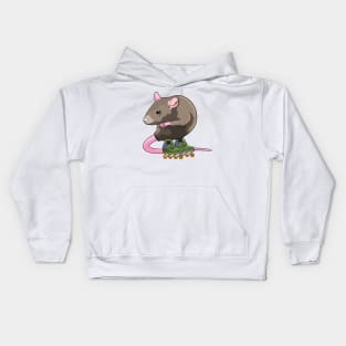 Mouse as Inline skater with Inline skates Kids Hoodie